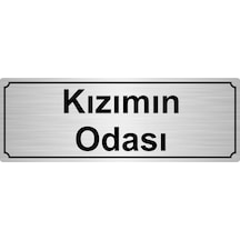Kızımın Odas Yönlendirme Levhası 7Cmx20Cmgümüş Renk Metal