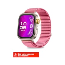 Huawei Watch Fit 3, Fit 4, Fit 4 Pro İle Uyumlu Sportif Örgü Cırtlı Kordon, Pembe