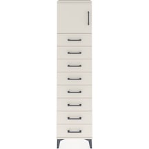 Arges Dolap Tek Raflı 8 Çekmeceli Tek Kapaklı 44x30x182 Aytaş... Aytaşı