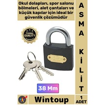 Kilit Çelik Gövde Güvenlik Kilidi Dayanıklı Koruma Emniyetli Sağlam Mekanizma Asma Kilit 38 Mm Çok Renkli