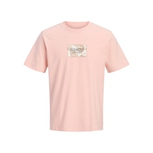 Jack & Jones Montauk Front Erkek Pembe Tişört 12297890-pm
