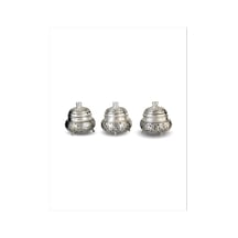 Üçlü Kalaylı Kazılmış Bakır Baharatlık Bakır