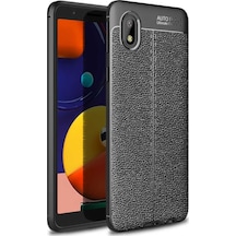 Samsung Uyumlu Galaxy A01 Core Kilif Niss Deri Görünümlü Silikon Kapak 405355722