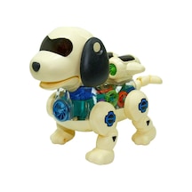 Işıklı Müzikli Ve Hareketli Robot Köpek Bej Renkli - Mavi Su Dünyası