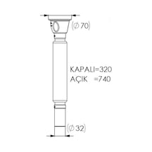 Parçalı Lüks Paslanmaz Körüklü Sifon 32x70 Mm. 001