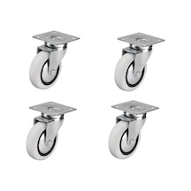 4 Adet Hts Döner Tablalı Mobilya Tekeri Tekerlek Çap : 74 Mm Kod : 351