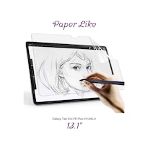 Galaxy Tab S10 Fe Plus Uyumlu 13.1 İnç Gerçek Kağıt Hissi Parlama Önleyici Paper Like Ekran Koruyucu