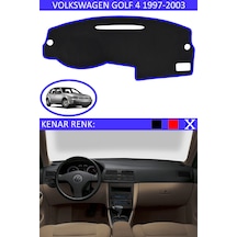 808 Group Volkswagen Golf 4 1997-2003 İçin Uygun Torpido Koruma Halısı Siyah Kenar Renk Mavi