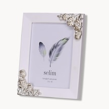 Selim Dekor Rosengard 13x18 Çerçeve Beyaz-gümüş