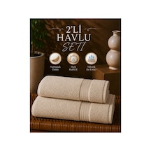 2 Li Banyo Havlu Seti 70x140 + 50x90 Yumuşak Dokulu Yüksek Emici Banyo Ve El Yüz Havlusu Takımı Yeşil