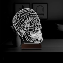 Luvivia Kuru Kafa İsklet 3d Lamba - Masa Gece Lambası Şeffaf