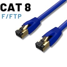 Irenıs 2 Metre Cat8 Kablo F/ftp Lszh Ethernet Kablosu, Mavi