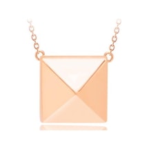 Diamond Line-Gülaylar - Pembe Altın 14 Ayar Trend Taşsız Kolye N11.25053