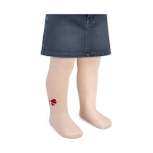 Civil Baby Kurdele Desen 6- Bebek Kız Külotlu Çorap - Bej