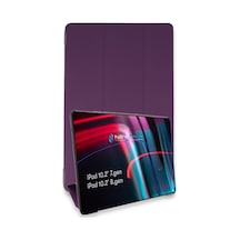 İpad 10.2 7.nesil Kılıf Tablet Smart Kılıf - Mor Diğer