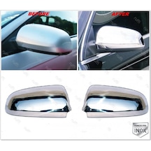 Audi A3 8P Krom Ayna Kapağı 2 Parça 2000-2003 Arası Paslanmaz Çelik