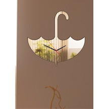 M3 Decorium Şemsiye Saat Dekoratif Ayna Beyaz