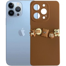iPhone Uyumlu 13 Pro Max Kılıf 3d M Bear Kamera Korumalı Silikon Kapak