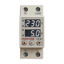 Etk-m1 Monofaze Gerilim Ve Akım Koruyucu 63a 230v Dın Ray Ayarlanabilir Röle 1