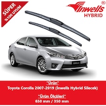 Toyota Corolla Uyumlu İnwells Hybrid Silecek Takımı 2007-2018