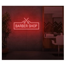 Twins Led Barber Shop Yazılı Ve Şekilli Neon Tabela Kırmızı Model:model:39313366