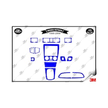 Skoda Octavia 1998-2004 Torpido Konsol Trim Göğüs Maun Kaplama Set 13 Parça Mavi Renk