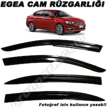 Fiat Egea Mugen Cam Rüzgarlığı 4'Lü Ithal Parlak Siyah