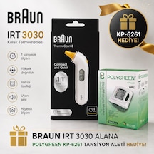Braun Irt3030 Ateş Ölçer + Polygreen Kp-6261 Tansiyon Aleti Hediyeli