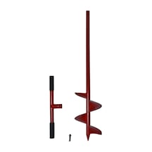 Toprak Burgusu Kuyu Açma Makinesi Montaj Kollu 20 Cm Çap Kırmızı