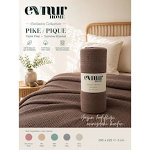 Evnur Home Lüks Pike Çift Kişilik 200x235 Koyu Kahve