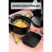 Bütün Airfryer'lere Uyumlu Siyah Silikon Pişirme Kabı Diğer