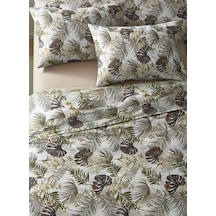 Tropikal Çift Kişilik Nevresim Takımı 200x220 Cm 4 Parça 1 Adet Nevresim 1 Adet Çarşaf 2 Adet Yastık Kılıfı 0