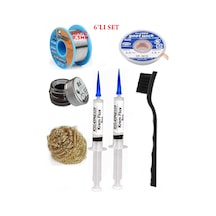Lehimleme Seti 40 G 0,5 Mm Lehim Teli Cp-3015 Lehim Fitili Flux Lehim Toplama Tek Fırça Seti Tk173