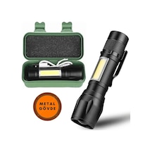 Q-max Xpe Usb Charge Zomlu El Feneri Siyah