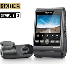 Viofo A229 Pro 2 Kameralı Ön+arka 4k+2k Hdr Sony Starvis 2 Sensörlü Wi-fi Gps'li Araç Kamerası