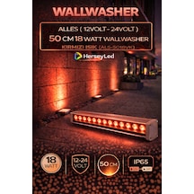 Alles 12v / 24v Wallwasher 50 Cm 18 Watt - Kırmızı Işık Kırmızı