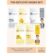 Dermal Ton Eşitleyici Platinum C Vitamini Süt Bitki Plasentası Ve Limon Özlü Maske Seti 23gr X 5adet