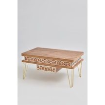 Melek 1 Model Çekemceli Akıllı Sehpa Metal Ayaklı Lüx Model Sehpa