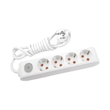 Viko Multi Let 4'lü Anahtarlı Topraklı Çocuk K Grup Priz 3 Metre