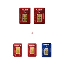 Nadir Gold 24 Ayar 14,5 Gram Altın 2 Ad 5 Gram Altın + 1 Ad 2,5 Gram Altın + 2 Ad 1 Gram Altın
