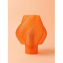 Designobee Krema Orange, Modern Abajur, Masa Lambası, Gece Lambası, Ambiyans Aydınlatma, Dekoratif Abajur Çok Renkli