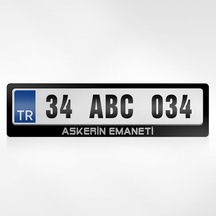 Kişiye Özel Askerin Emaneti Yazılı Plakalık 254897414