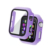 Apple Watch Uyumlu 360 Derece Koruma Watch Seri 1 2 3 4 5 6 7 8 Se Ultra 38mm 40mm 42mm 44mm Kasa Ve Ekran Koruyucu 38mm Pastel Mor Çok Renkli