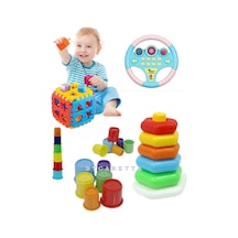 Bultak Küp + Altıgen Halkalar + Bardak Kule + Eğitici Sesli Müzi