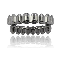 Heonyırryaltın Gümüş Kaplama Hıp Hop Diş Grillz Seti - Üst Ve Alt Izgara Silikonlu Vampir Diş Seti Gümüş Kaplama