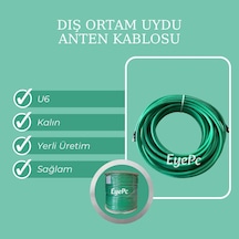 50 Metre 50m Rg6/u6 Hazır Tv Kablosu Full Hd / 4k / 8k Yayınlarla Tam Uyumlu