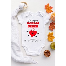 Genel Markalar Bebek Beyaz Beni En Çok Dayım Sever Desenli Kısa Kol Body Beyaz - 102523897 Beyaz
