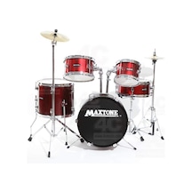 Maxtone Mxc-602mr Junıor Davul Set 5 Pcs Metalik Kırmızı