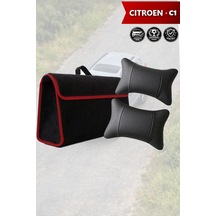 Citroen C1 Uyumlu Siyah Renk Bagaj Çantası Koltuk Yastığı Lüks Model