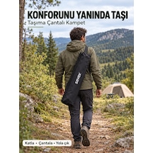 Kuzeylife Argeus Katlanır Kamp Yatağı Kampet Taşıma Çantalı 180 Kg Taşıma Siyah